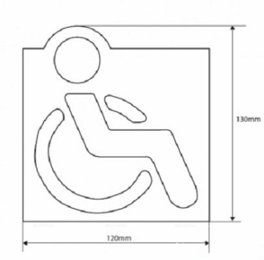 Табличка «Туалет для инвалидов» Bemeta Hotel 111022025, хром матовый - 2 изображение