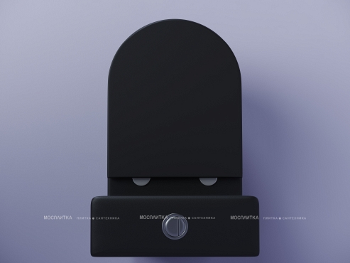 Унитаз-компакт безободковый Ceramica Nova Metropol Rimless CN4001MB с крышкой-сиденьем микролифт, черный матовый - 6 изображение
