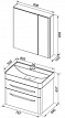 Комплект мебели для ванной Aquanet Виченца 80 белый глянец - 9 изображение