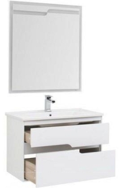 Комплект мебели для ванной Aquanet Модена 85 белый глянец - 3 изображение