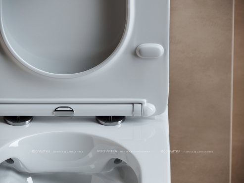 Унитаз-компакт безободковый Ceramica Nova Fortuna CN9001 с крышкой сиденьем микролифт белый - 8 изображение