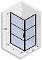 Душевой уголок Riho Grid GB201 GB2100080 100x80 см стекло прозрачное профиль черный - 2 изображение