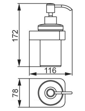 Дозатор для жидкого мыла Aquanet 5781-J - 4 изображение