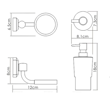 Дозатор для жидкого мыла с держателем WasserKRAFT K-28199 - 2 изображение