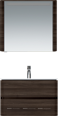 Зеркальный шкаф Am.Pm Sensation M30MCL0801TF левый 80 см табачный дуб с подсветкой - 4 изображение