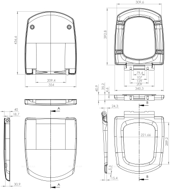 Крышка-сиденье Cersanit Carina S-DS-CARINA-DL-t для унитаза с микролифтом, белый - 5 изображение