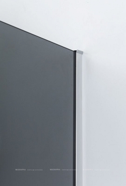 Душевой уголок Cezares SLIDER-A-2-100/110-GRIGIO-Cr стекло графит, профиль хром - 2 изображение
