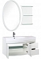 Комплект мебели для ванной Aquanet Опера 115 L 2 двери 2 ящика белый - 3 изображение