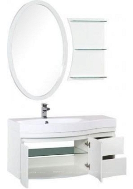 Комплект мебели для ванной Aquanet Опера 115 L 2 двери 2 ящика белый - 3 изображение