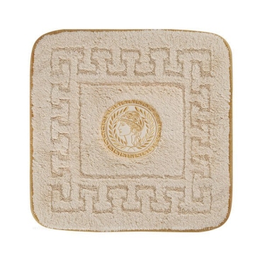 Коврик Migliore Complementi ML.COM-50.060.PN для ванной комнаты, вышивка логотип Корона, кремовый, окантовка золото 30767 - 2 изображение