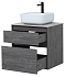 Комплект мебели для ванной Aquanet Nova Lite 60 см 242577, 2 ящика, венге, черный - 8 изображение