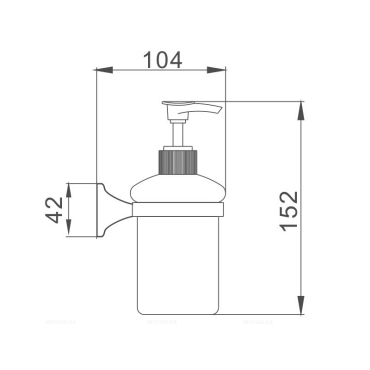 Дозатор жидкого мыла Haiba HB8527, хром - 2 изображение