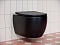 Комплект подвесной безободковый унитаз Ceramica Nova Play CN3001MB черный матовый с сиденьем микролифт + инсталляция Geberit Delta 458.149.21.1 с кнопкой, хром глянцевый - 3 изображение