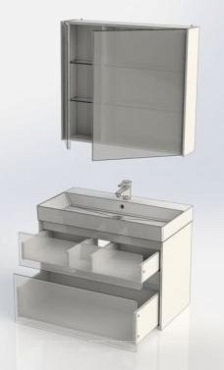 Комплект мебели для ванной Aquanet Бруклин 85 белый - 15 изображение