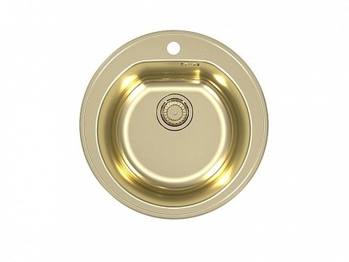 Кухонная мойка Alveus Monarch Form 30 1070808 золото в комплекте с выпуском без сифона