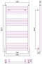 Полотенцесушитель водяной Сунержа Модус 100х50 см 30-0250-1050 матовый белый - 3 изображение