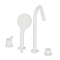 Смеситель для ванны с душем Cezares LEAF-BVDM4-BIO матовый белый - 6 изображение