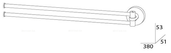 Полотенцедержатель поворотный Artwelle Harmonie, HAR 025 четверной, 40 см - 2 изображение