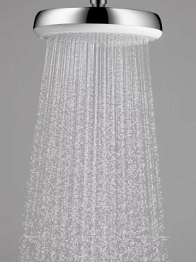 Верхний душ Hansgrohe Crometta 160 1 jet EcoSmart, белый/хром - 3 изображение