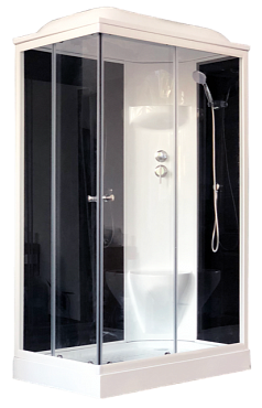 Душевая кабина Royal Bath 8120HP6-BT черное/прозрачное правая