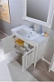 Комплект мебели для ванной Aquanet Паола 90 белый патина серебро - 7 изображение