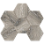Мозаика Ametis  DA03 Hexagon 25x28,5 непол. 10 мм