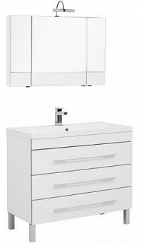 Комплект мебели для ванной Aquanet Верона 100 белый 3 ящика