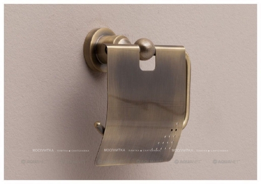 Держатель туалетной бумаги Aquanet 3886, бронза - 3 изображение