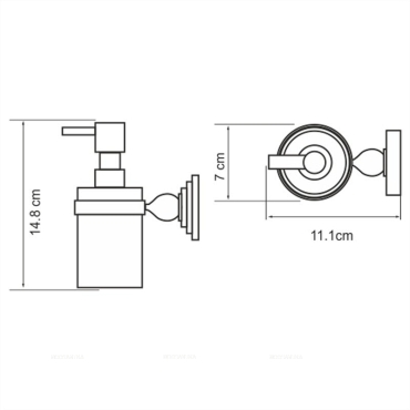 Дозатор для жидкого мыла WasserKRAFT Diemel K-2299 - 2 изображение