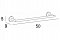 Полотенцедержатель Inda Gealuna A1018BCR, 50 см - 2 изображение