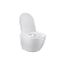 Комплект подвесной безободковый унитаз Vincea Globo VT1-14S с сиденьем soft-close, белый + инсталляция Geberit Delta 458.149.21.1 с кнопкой, хром глянцевый - 4 изображение