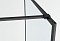 Душевая перегородка 120 см Abber Immer Offen AG60120B стекло прозрачное, профиль черный - 4 изображение