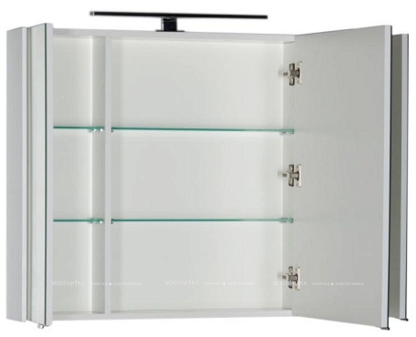 Зеркальный шкаф Aquanet Латина 100 белый - 3 изображение