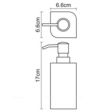 Дозатор для жидкого мыла WasserKRAFT Elba 2799, 290 мл - 2 изображение