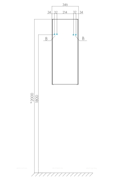 Подвесной шкаф 35 см Aquaton Асти 1A262903AX010, глянцевый белый / ясень шимо - 4 изображение