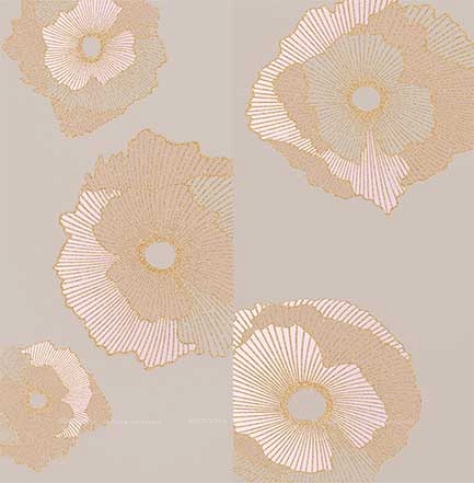 Керамическая плитка Creto Панно Mono Golden flowers 60х60 (компл. из 2 шт)