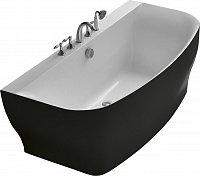 Акриловая ванна BelBagno 165х78 см BB74-NERO-W0 без перелива, черный
