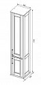Шкаф-пенал Aquanet Бостон М 36, белый матовый - 2 изображение