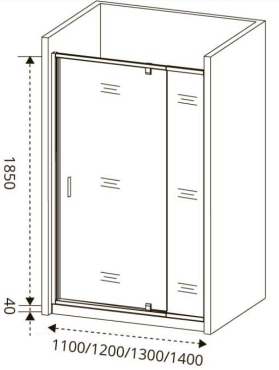 Душевая дверь в нишу GOOD DOOR Orion WTW-PD-120-G-CH - 4 изображение