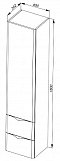 Шкаф-пенал Aquanet Орлеан 40 R белый - 9 изображение
