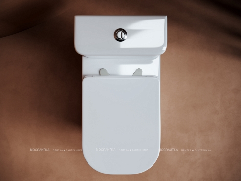 Унитаз-компакт безободковый Ceramica Nova Alfa CN9002 с крышкой сиденьем микролифт белый - 5 изображение