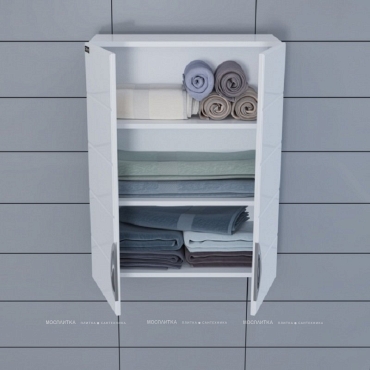 Подвесной шкаф СаНта Родос 60 х 80 см, 406001, над стиральной машиной - 2 изображение