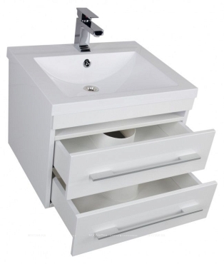 Комплект мебели для ванной Aquanet Нота 58 белый зеркало камерино - 6 изображение