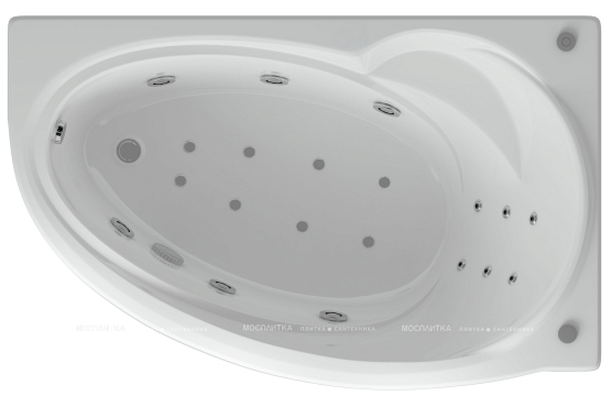 Акриловая ванна Aquatek Бетта 150 см R на объемном каркасе - 2 изображение
