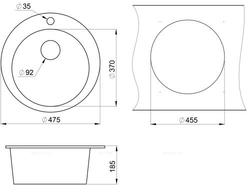 Мойка кухонная Granula GR-4801 графит - 2 изображение