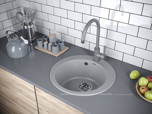 Мойка кухонная Paulmark Gelegen PM404800-GRM серый металлик - 3 изображение