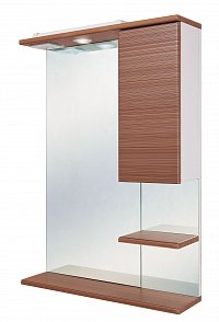 Зеркальный шкаф Onika Элита 60.01 штрокс коричневый правый , 206024