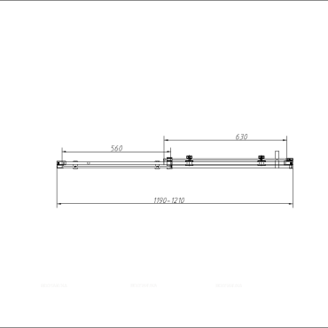 Душевой уголок Vincea Como-N 120х200 VSR-4CN1012CLB, профиль черный, стекло прозрачное - 7 изображение