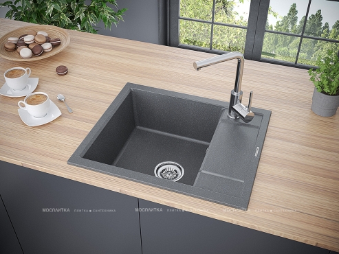 Мойка кухонная Paulmark Optimum PM216050-DG графит - 3 изображение