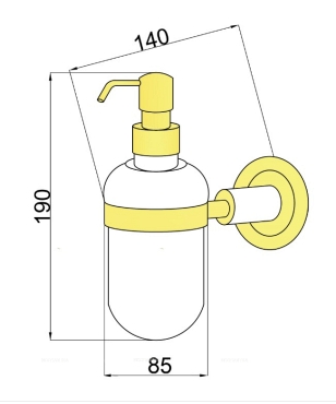 Дозатор Boheme Murano 10912-W-CR для жидкого мыла, хром - 2 изображение